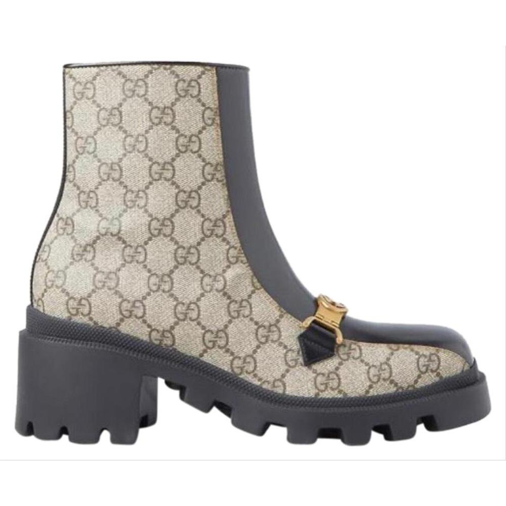 GUCCI Trip GG interlocking logo supreme logo ankle boots